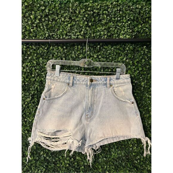 Rolla's Dusters High Rise Slim Shorts Blue High Waisted Size 28 - Picture 1 of 6